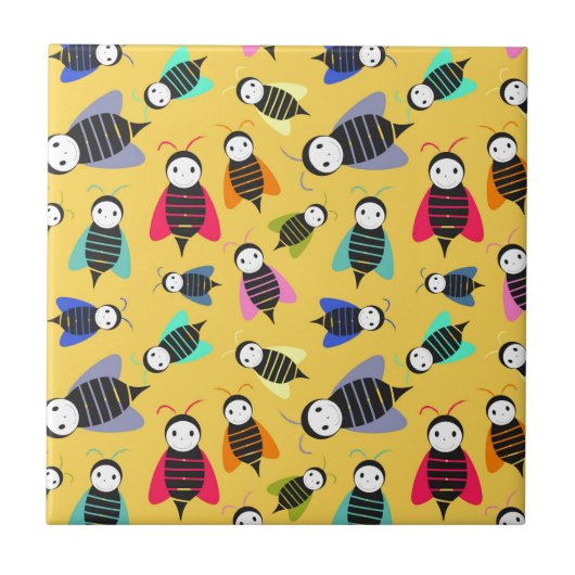 Carreau abeilles motif animal (Devant)