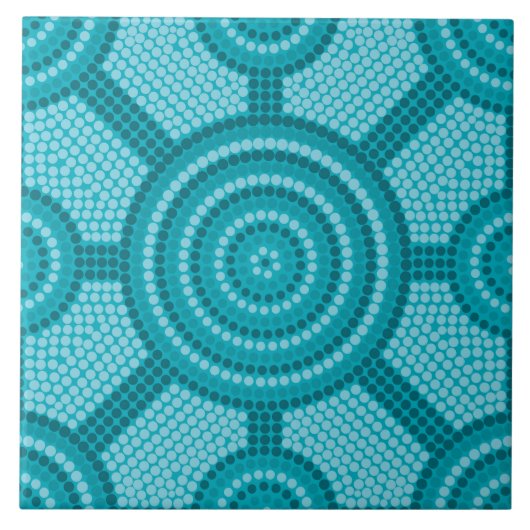 Carreau Aboriginal dot painting (Devant)