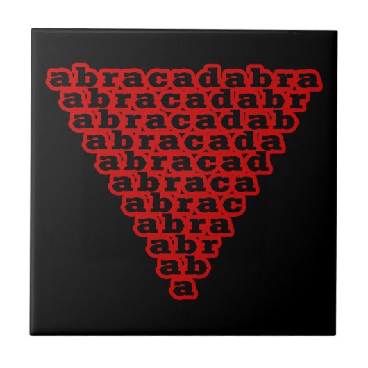 Carreau Abracadabra inversé de triangle (Devant)