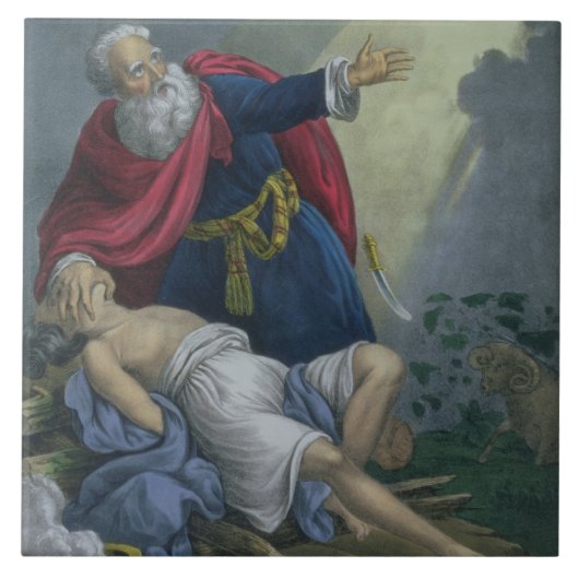 Carreau Abraham offrant vers le haut de son fils Isaac, (Devant)