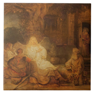 Carreau Abraham reçoit les trois anges, 1646 (huile sur l
