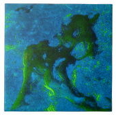 Carreau Abrégé sur chaux en verts et bleus d'Aqua (Devant)