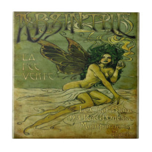 Carreau Absinthe Vintage Green Fairy
