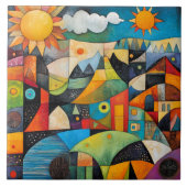 Carreau Abstract Geometric Painting (Devant)