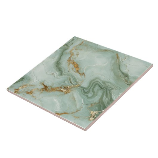 Carreau Abstract Marble Sage Green (Côté)