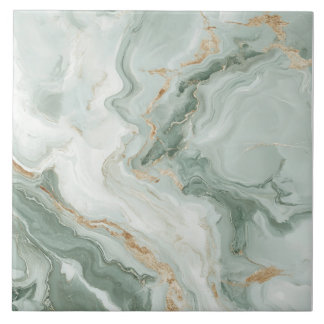 Carreau Abstract Marble Sage Green