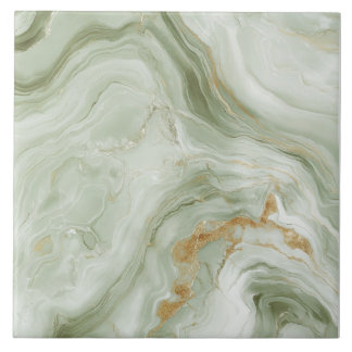 Carreau Abstract Marble Sage Green