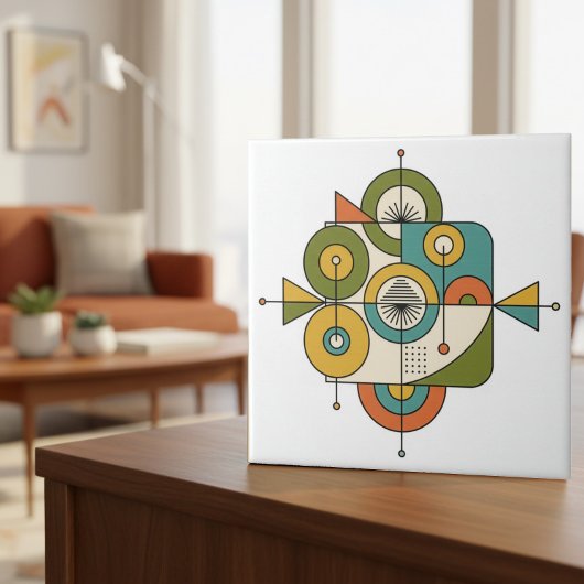 Carreau Abstract Mid-Century Modern Motif #1 ID1224