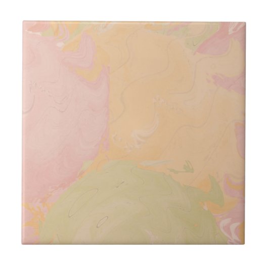 Carreau Abstract Pastel Swirl Peach (Devant)