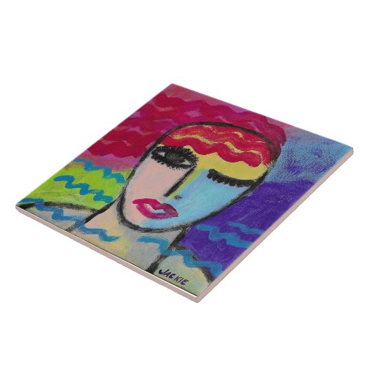 Carreau Abstract Portrait of a Red Head (Côté)