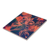 Carreau Abstract Red Rose Art (Côté)