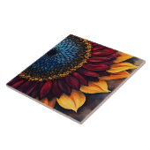 Carreau Abstract Vibrant Sunflower and Sunflower Seeds (Côté)