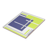 Carreau Abstrait Art Lavande Bleu Jaune Blanc (Côté)