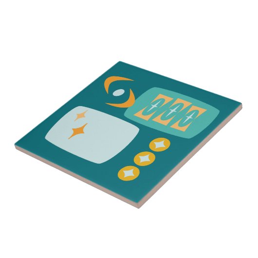 Carreau Abstrait atomique du milieu du siècle (Côté)