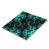 Carreau Abstrait Black Green Fractal Art (Côté)