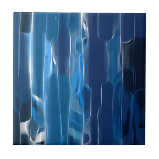 Carreau Abstrait bleu et blanc (Devant)