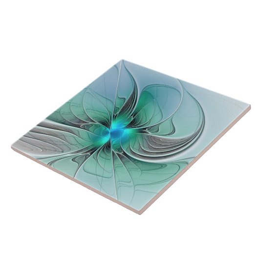 Carreau Abstrait De Bleu, Art Fractal Moderne (Côté)