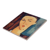 Carreau abstrait de femme brune, ajouter un texte  (Côté)