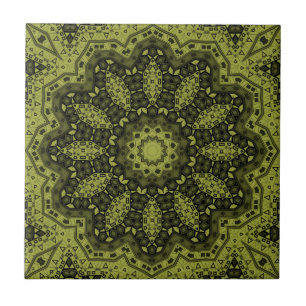 Carreau Abstrait folk mandala ethno traditionnel ornementa