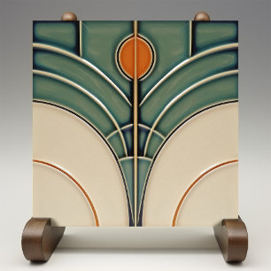 Carreau Abstrait Géométrique Symétrique Moderne du Milieu