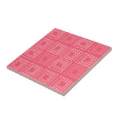 Carreau abstrait géométrique tendance années soixante rose (Côté)