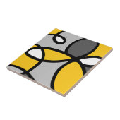 Carreau Abstrait gris jaune noir blanc (Côté)