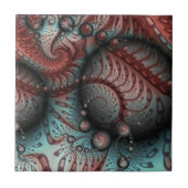 Carreau Abstrait Imaginaire dynamique Fractal Art Brown Bl (Devant)