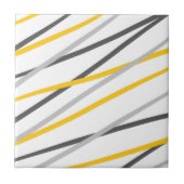 Carreau Abstrait linéaire jaune gris (Devant)