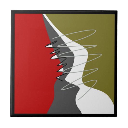 Carreau Abstrait, Moderne, Créatif, Oreillère à lancer app (Devant)