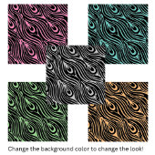 Carreau Abstrait Moderne Tendance Plumes Noir Blanc Impres