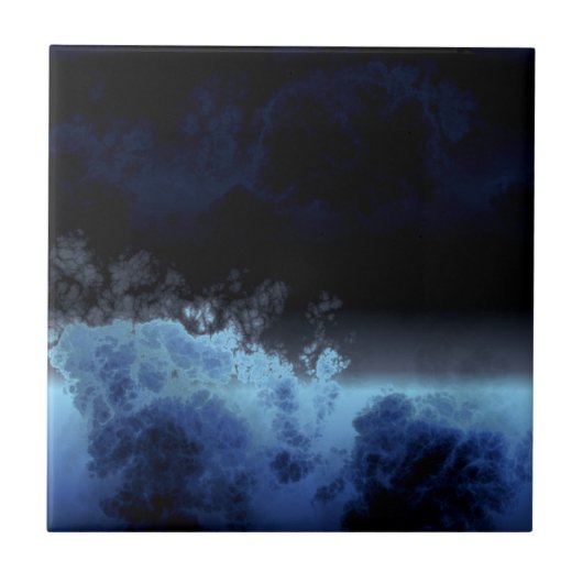 Carreau Abstrait noir et bleu (Devant)