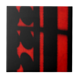 Carreau Abstrait noir et rouge