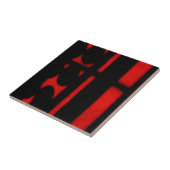 Carreau Abstrait noir et rouge (Côté)