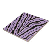 Carreau Abstrait Noir Violet Marbre Gras moderne (Côté)