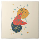 Carreau Abstrait orange, jaune, charbon de bois au milieu  (Devant)