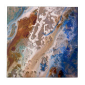 Carreau Abstrait plage de sable motif motif en mousse d'ea (Devant)