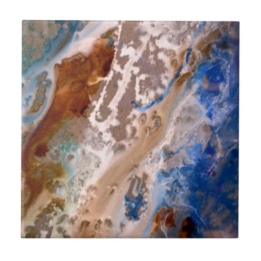 Carreau Abstrait plage de sable motif motif en mousse d'ea (Devant)