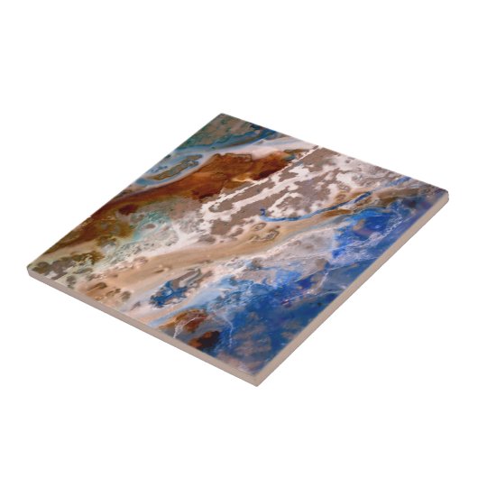 Carreau Abstrait plage de sable motif motif en mousse d'ea (Côté)