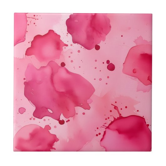 Carreau Abstrait rose sur rose (Devant)