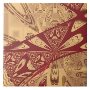 Carreau Abstrait Rouge Géranium