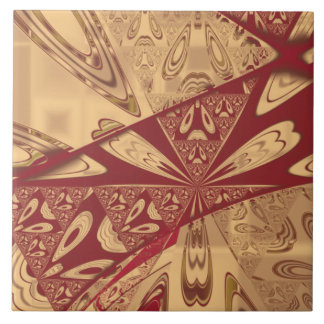 Carreau Abstrait Rouge Géranium
