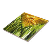 Carreau Abstrait tournesol rétro funky, géométrie effrayée (Côté)