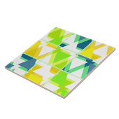Carreau Abstrait vert jaune (Côté)