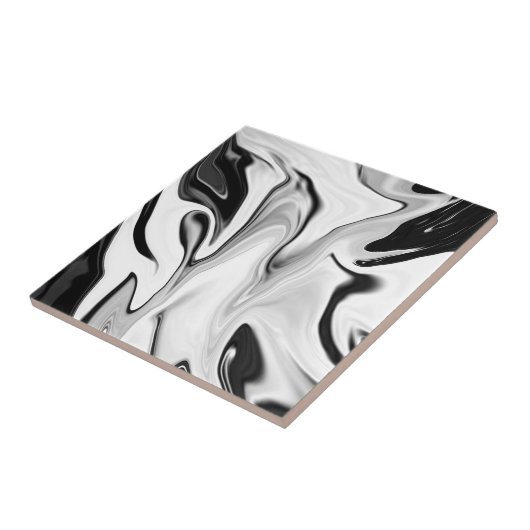 Carreau Abstraite élégante couleur rétro fluide numérique (Côté)