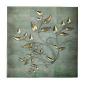 Carreau Abstraits Feuilles d'or (Devant)