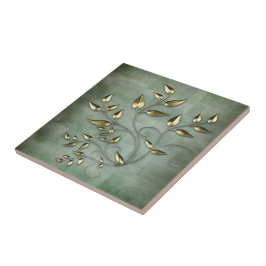 Carreau Abstraits Feuilles d'or (Côté)