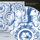 Carreau Acanthus baroque bleu et blanc