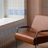 Carreau Acanthus baroque bleu et blanc