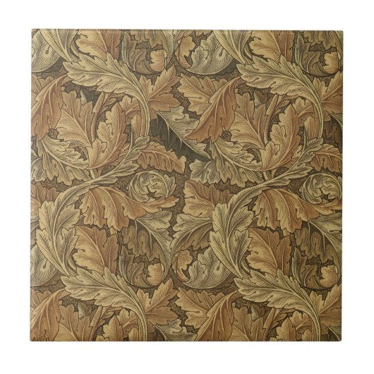 Carreau Acanthus Feuilles de William Morris, Antique Texti (Devant)