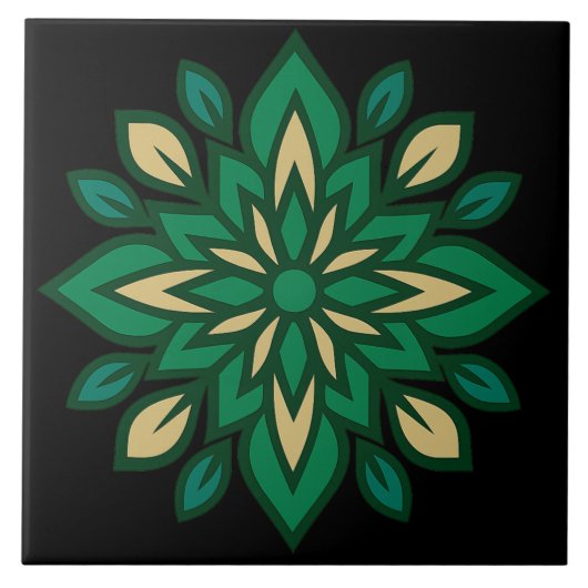 Carreau Accent vert décoratif moderne (Devant)